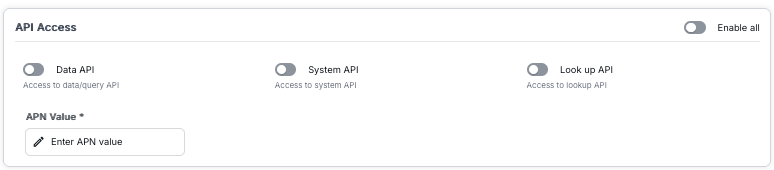API Access Configuration