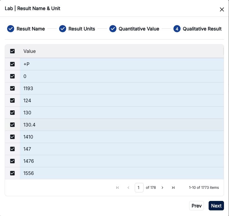 Laboratory criteria configuration interface
