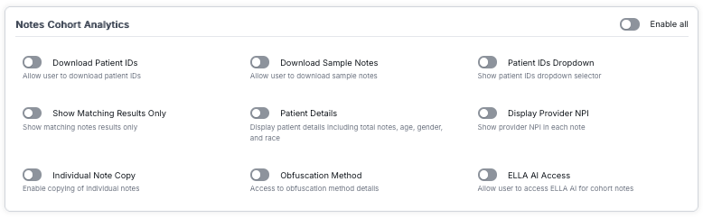 Notes Cohort Analytics Configuration