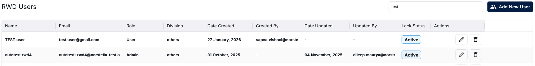 Search Users Interface
